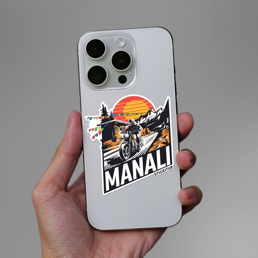 Manali Sticker waterproof vinyl decal for laptop, bike, car & bottle