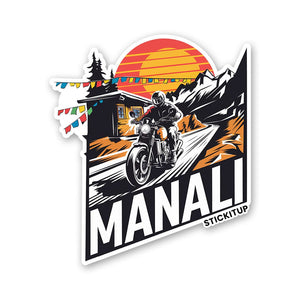Manali Sticker waterproof vinyl decal for laptop, bike, car & bottle