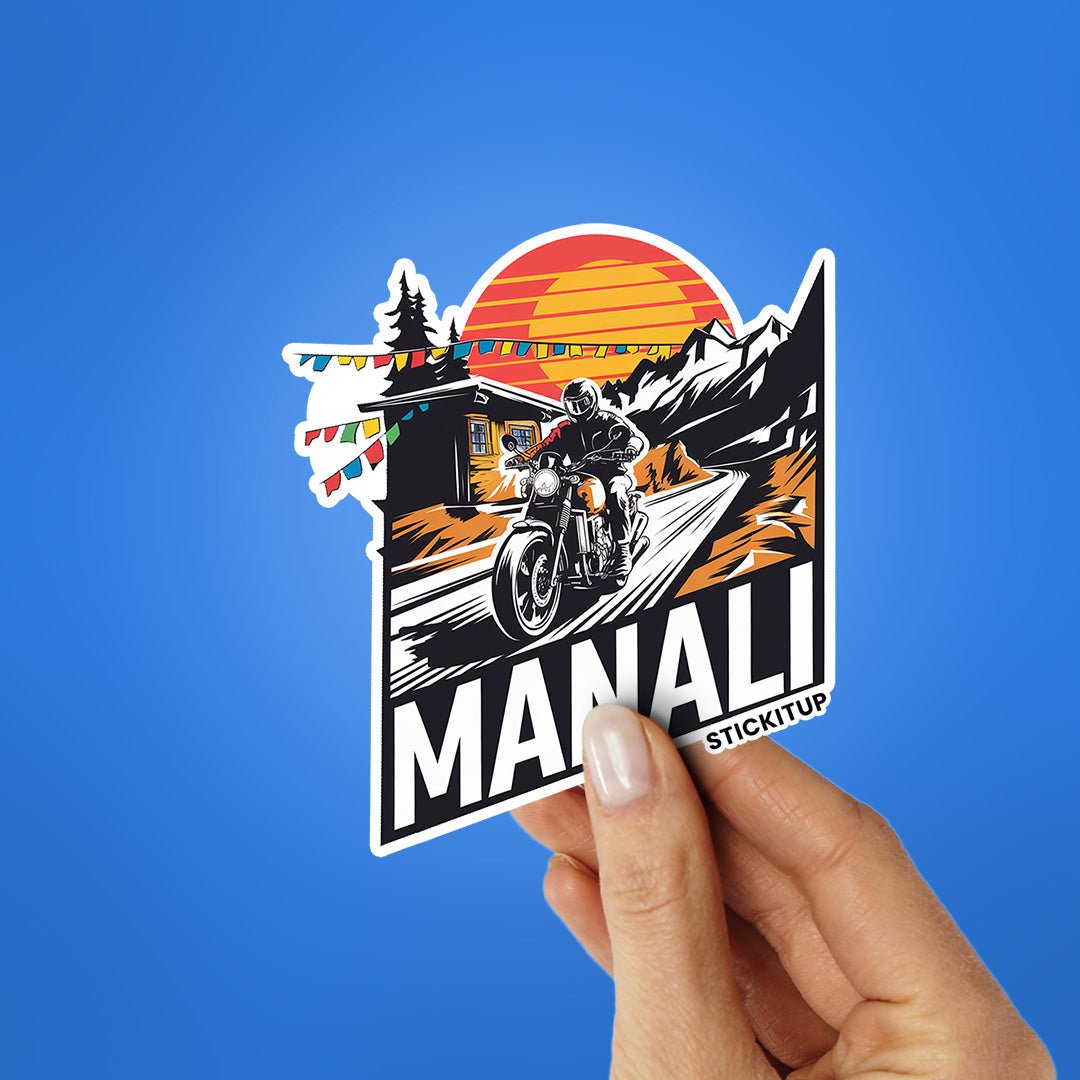 Manali Sticker waterproof vinyl decal for laptop, bike, car & bottle