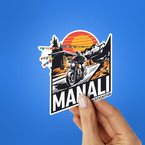 Manali Sticker waterproof vinyl decal for laptop, bike, car & bottle
