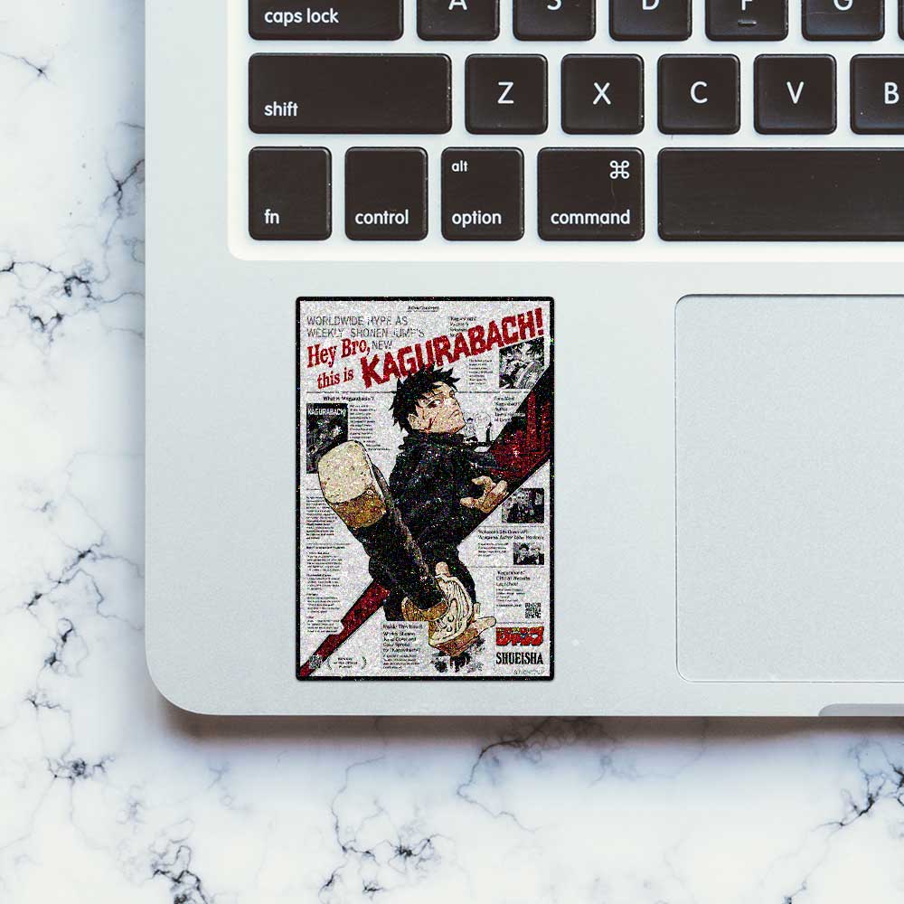 Manga Style Cover Art Glitter Sticker - Glitter Stickers | STICK IT UP