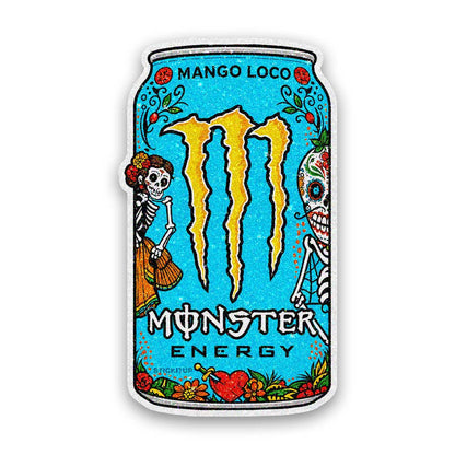 Mango Energy Can Glitter Sticker - Glitter Stickers | STICK IT UP