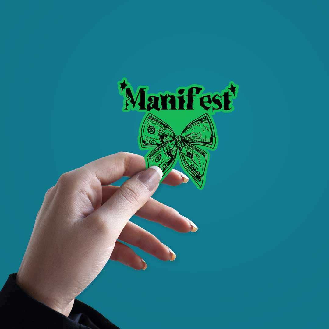 Manifest Sticker waterproof vinyl decal for laptop, bike, car & bottle