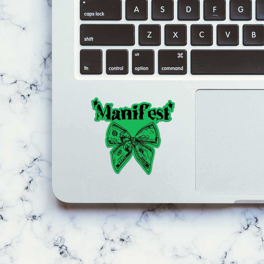 Manifest Sticker waterproof vinyl decal for laptop, bike, car & bottle