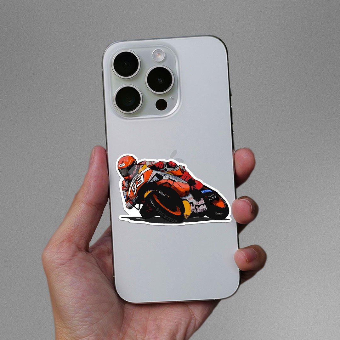 Marc Marquez Sticker waterproof vinyl decal for laptop, bike, car & bottle