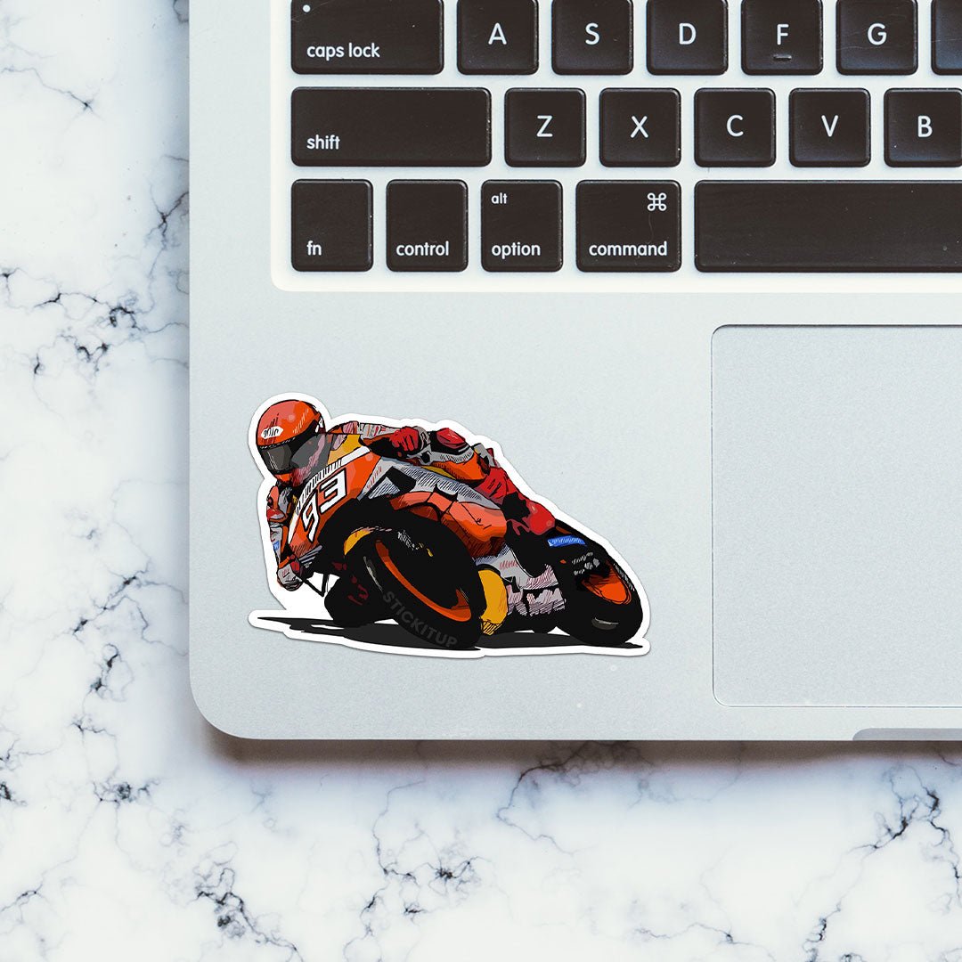 Marc Marquez Sticker waterproof vinyl decal for laptop, bike, car & bottle