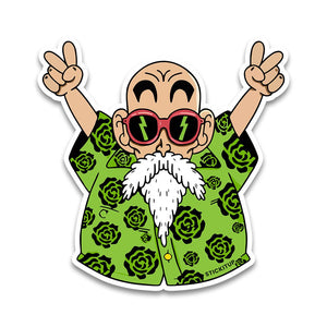 Master Roshi Bumper Sticker waterproof vinyl decal for laptop, bike, car & bottle