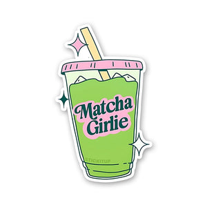 Matcha Girlie Sticker waterproof vinyl decal for laptop, bike, car & bottle