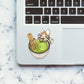 Matcha Meow Sticker waterproof vinyl decal for laptop, bike, car & bottle