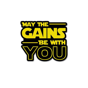 May The Gains Be Woth You Sticker waterproof vinyl decal for laptop, bike, car & bottle