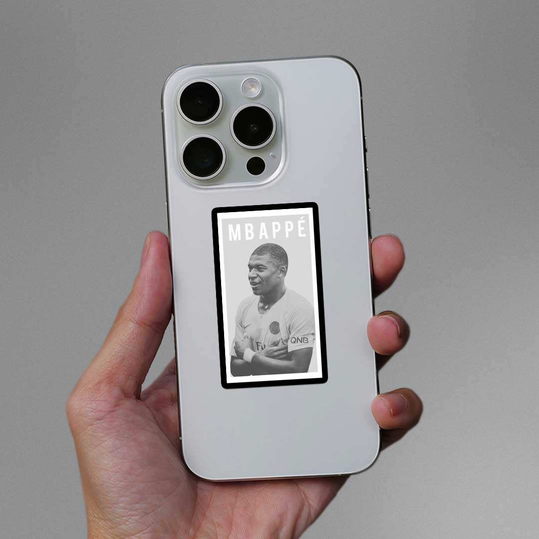 Mbappe Sticker waterproof vinyl decal for laptop, bike, car & bottle