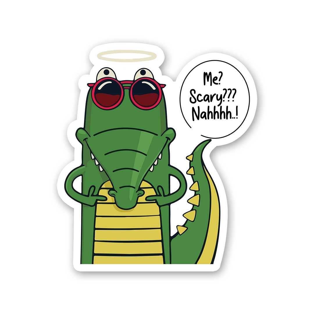 Me Scary Sticker waterproof vinyl decal for laptop, bike, car & bottle