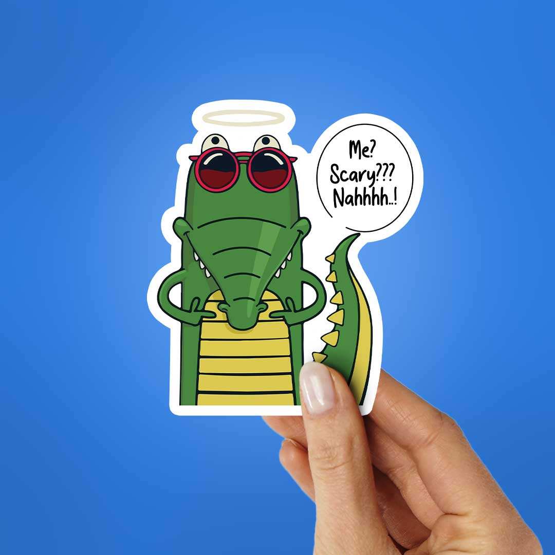 Me Scary Sticker waterproof vinyl decal for laptop, bike, car & bottle