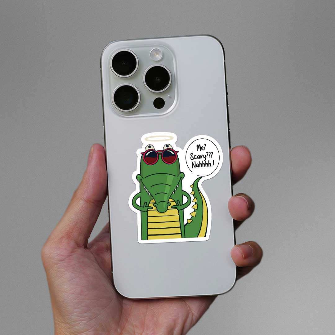 Me Scary Sticker waterproof vinyl decal for laptop, bike, car & bottle