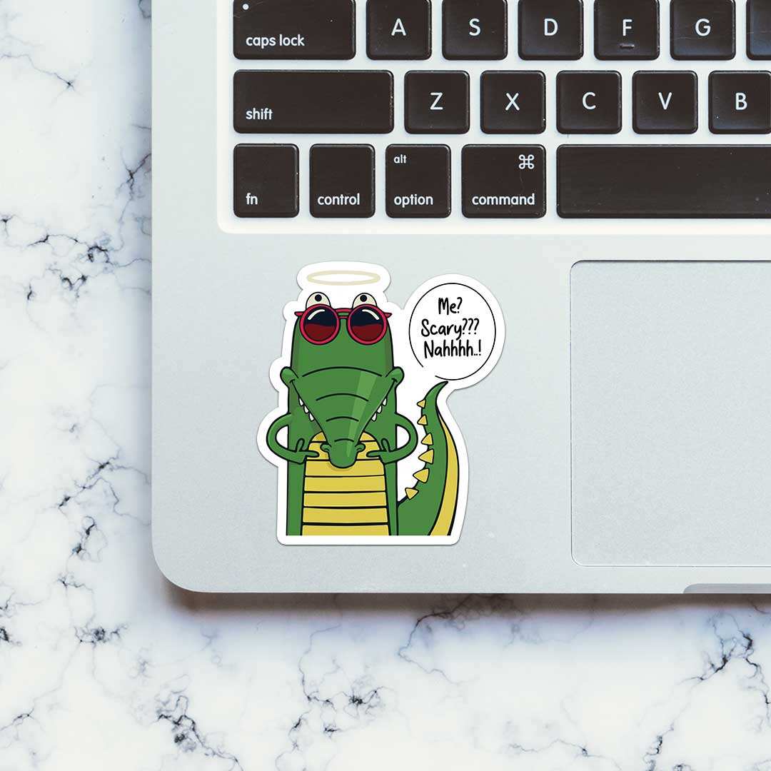 Me Scary Sticker waterproof vinyl decal for laptop, bike, car & bottle