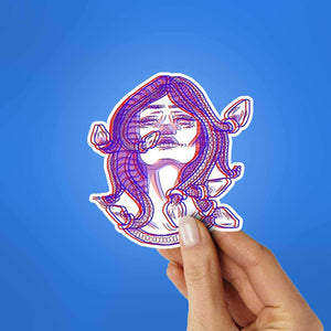 Medusa Sticker waterproof vinyl decal for laptop, bike, car & bottle