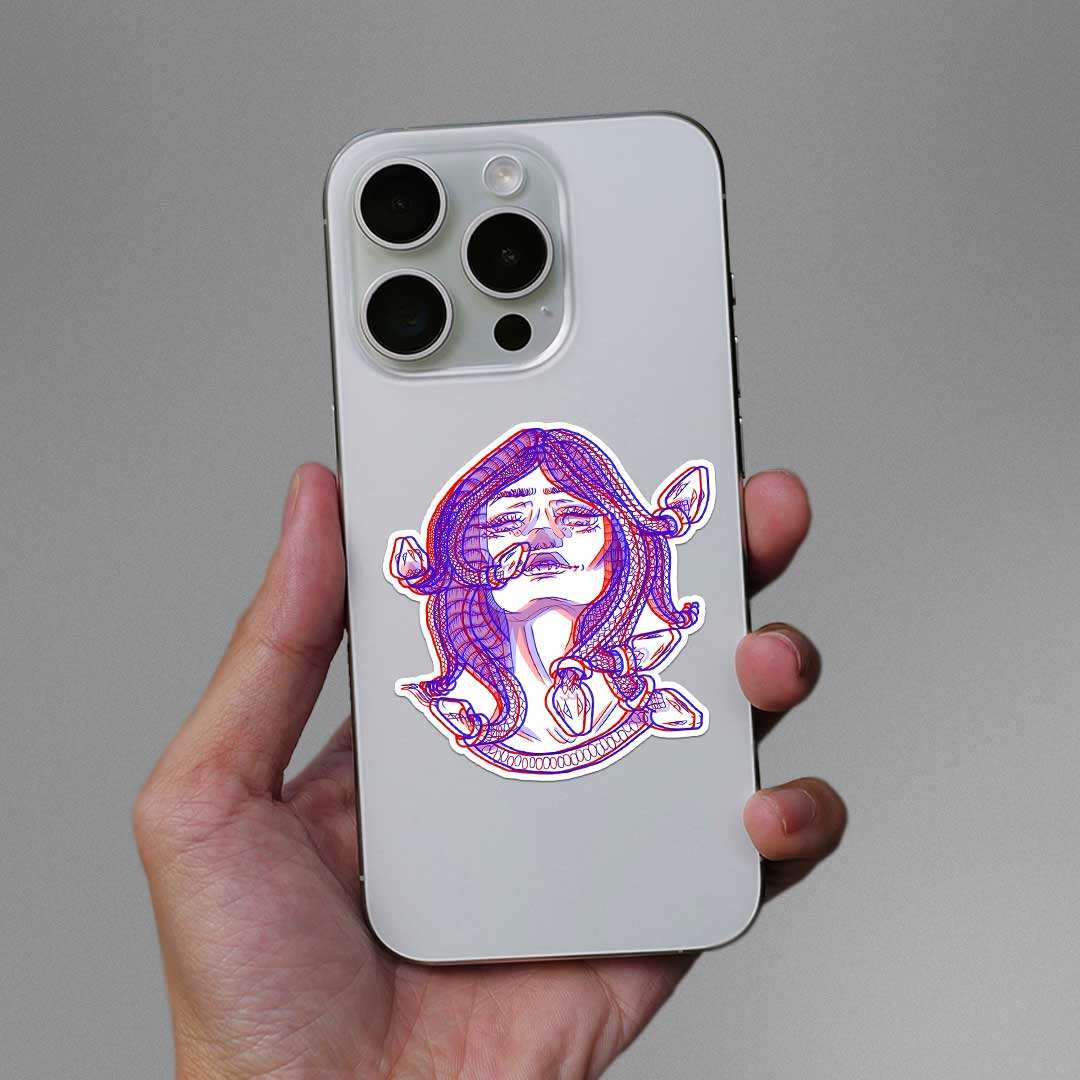 Medusa Sticker waterproof vinyl decal for laptop, bike, car & bottle