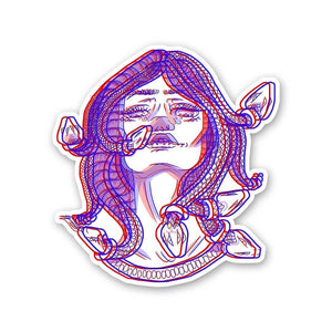 Medusa Sticker waterproof vinyl decal for laptop, bike, car & bottle
