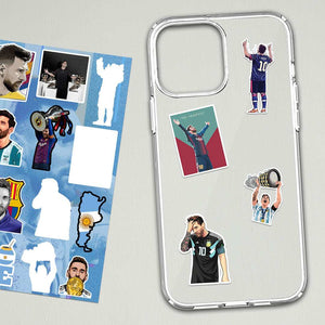 Messi mini sticker sheet waterproof vinyl decal for laptop, bike, car & bottle