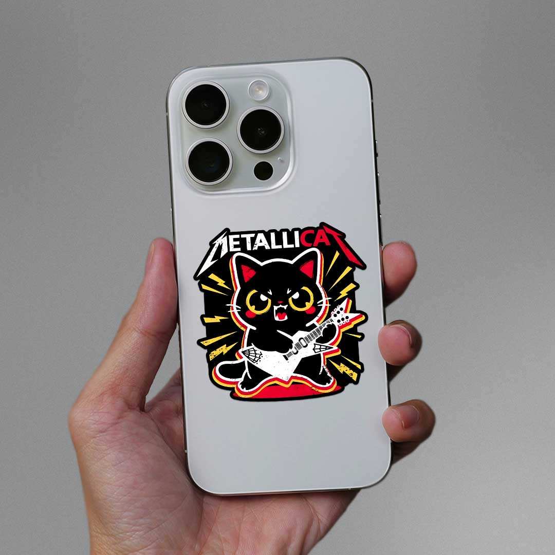 Metallicat Sticker waterproof vinyl decal for laptop, bike, car & bottle