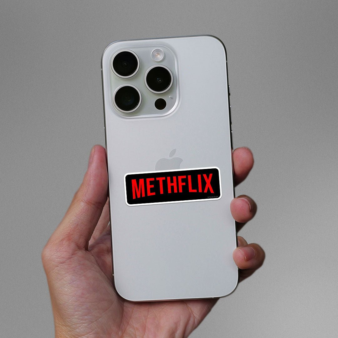 Methflix Sticker waterproof vinyl decal for laptop, bike, car & bottle