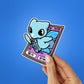 Mew Card Sticker waterproof vinyl decal for laptop, bike, car & bottle