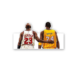 Michael Jordan & Kobe Bryant Sticker waterproof vinyl decal for laptop, bike, car & bottle