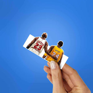 Michael Jordan & Kobe Bryant Sticker waterproof vinyl decal for laptop, bike, car & bottle