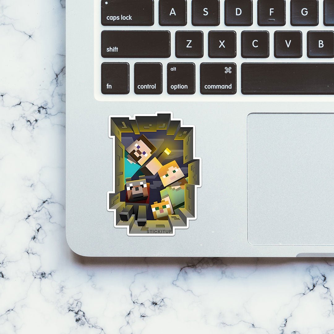 Mincraft Sticker waterproof vinyl decal for laptop, bike, car & bottle