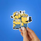 Minions Sticker waterproof vinyl decal for laptop, bike, car & bottle