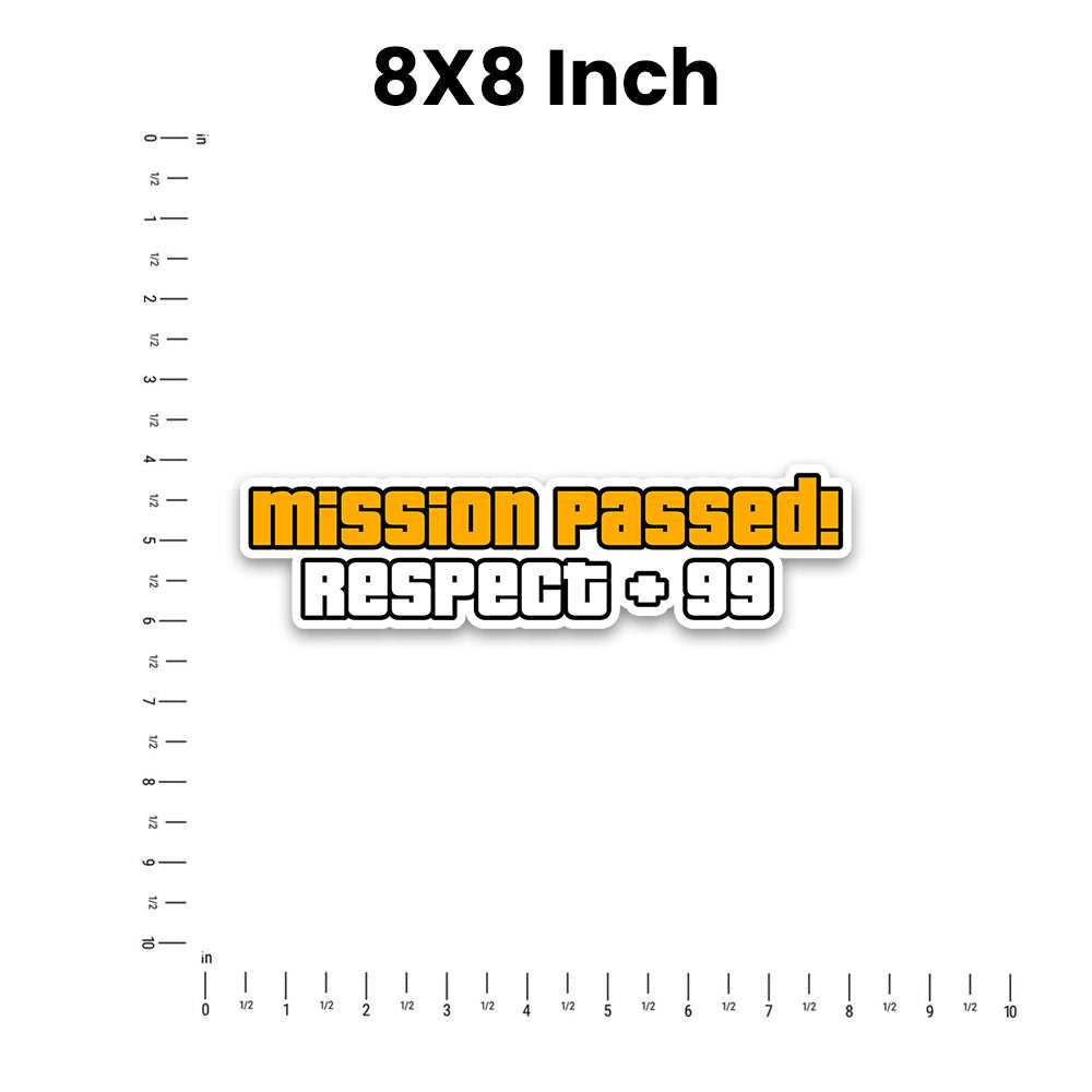 Mission Passed Bumper Sticker waterproof vinyl decal for laptop, bike, car & bottle