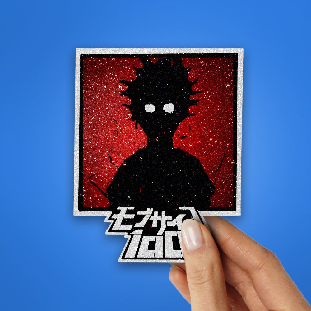 Buy Mob Psycho Glitter Sticker Online | Premium Waterproof Vinyl ...