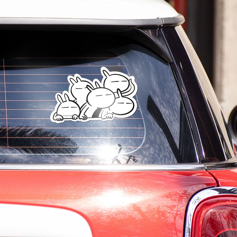 Molang & Piu Piu Bumper Sticker waterproof vinyl decal for laptop, bike, car & bottle