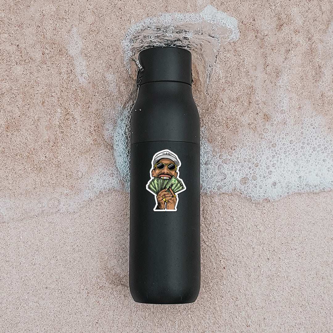 Money in Mouth Sticker waterproof vinyl decal for laptop, bike, car & bottle