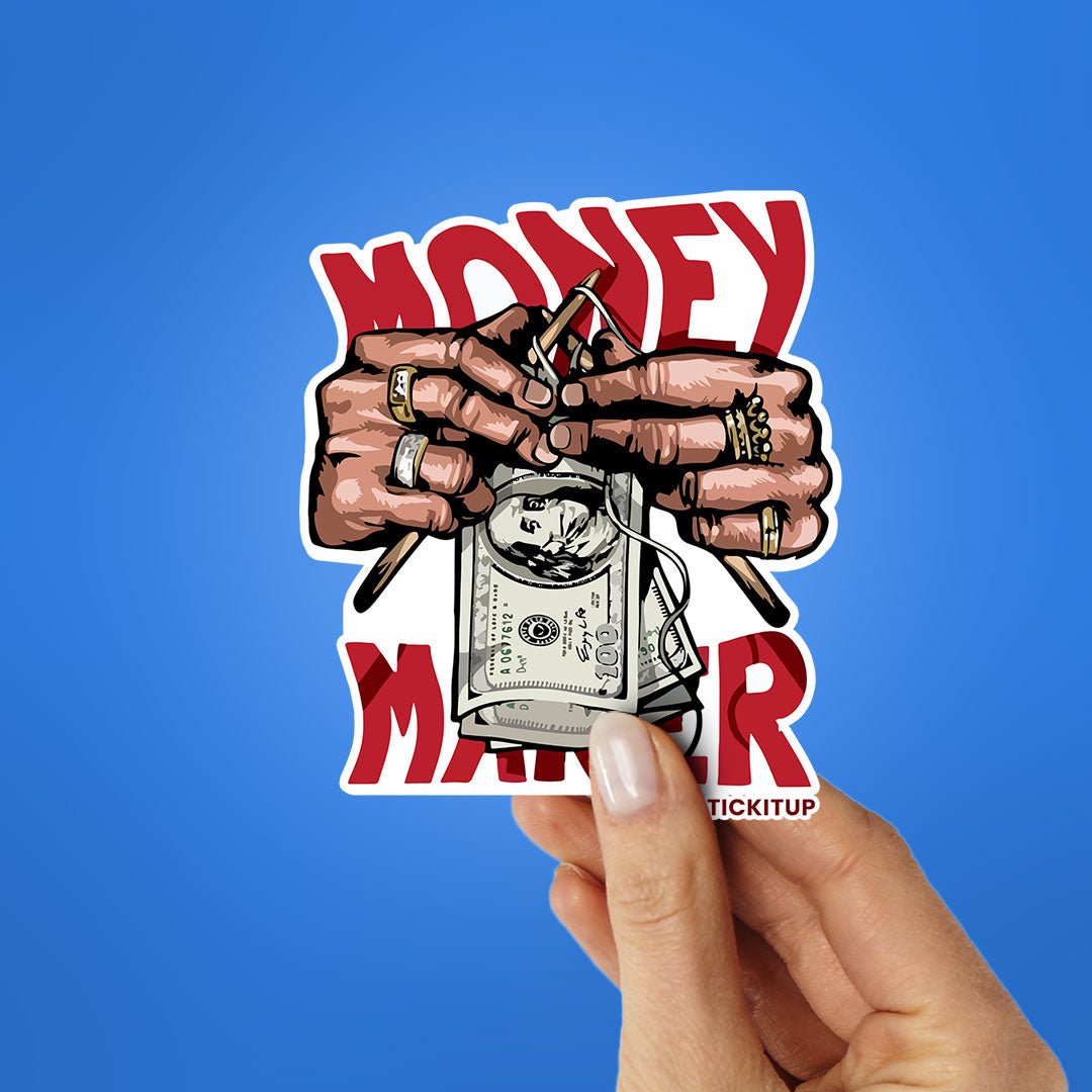 Money Maker Sticker waterproof vinyl decal for laptop, bike, car & bottle