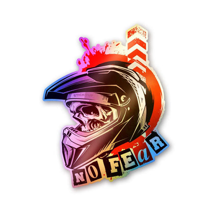 Motocross Helmet Graphic Holographic Stickers - Holographic stickers | STICK IT UP