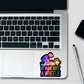 Motorbike Wheelie Holographic Stickers