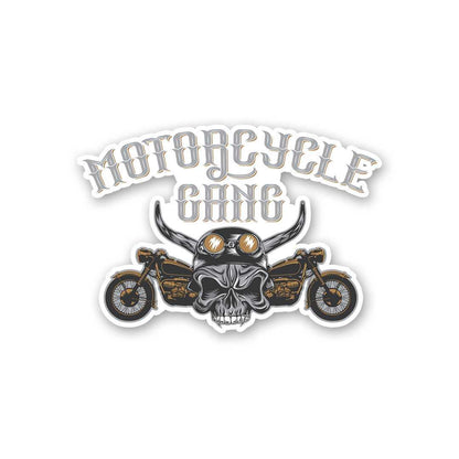 Motorcycle Gang Sticker waterproof vinyl decal for laptop, bike, car & bottle