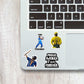 M.S.Dhoni mini sticker sheet waterproof vinyl decal for laptop, bike, car & bottle