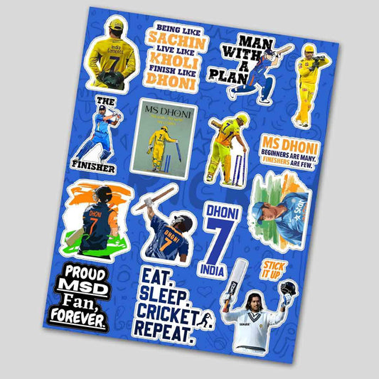 M.S.Dhoni mini sticker sheet - STICK IT UP