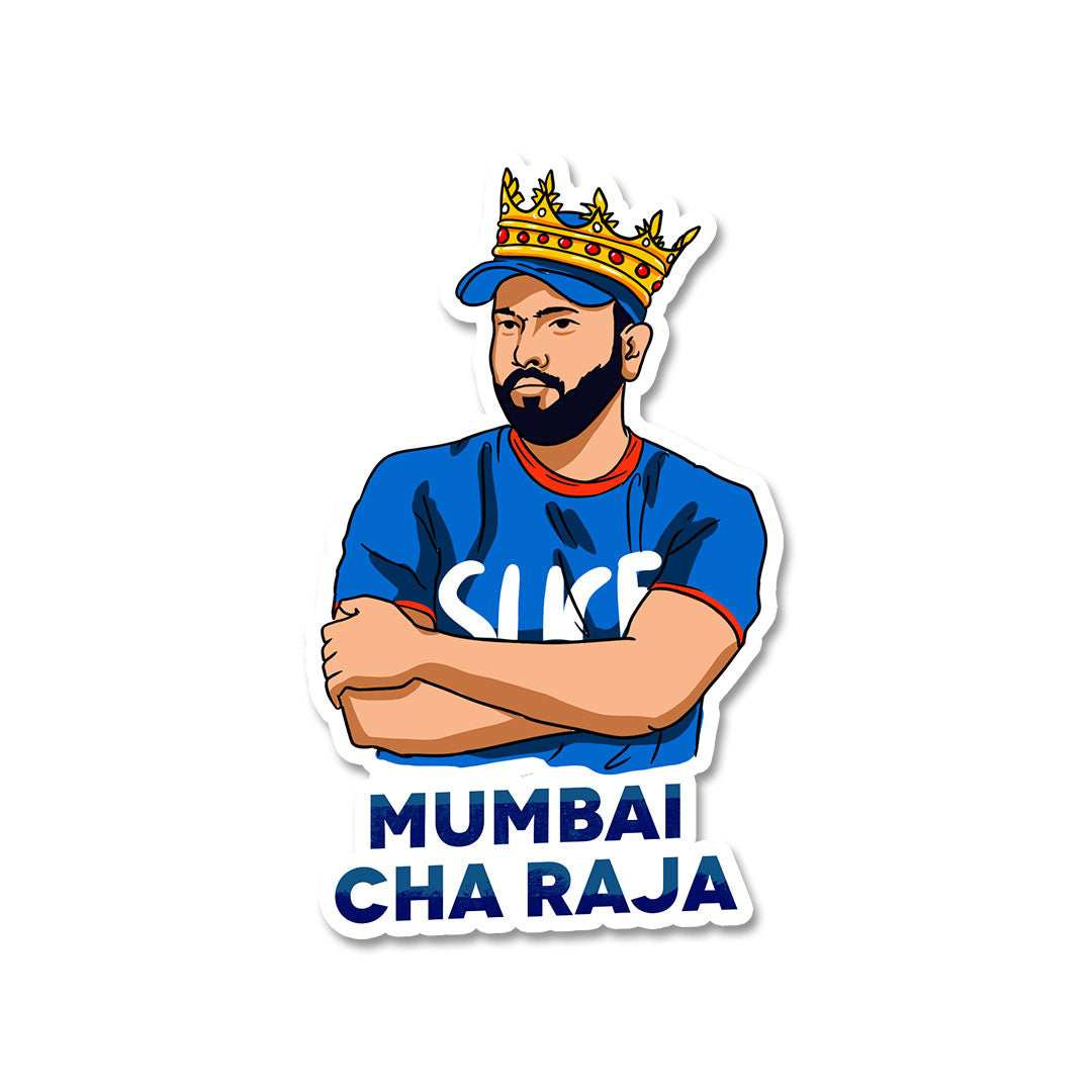 Mumbai Cha Raja Sticker waterproof vinyl decal for laptop, bike, car & bottle