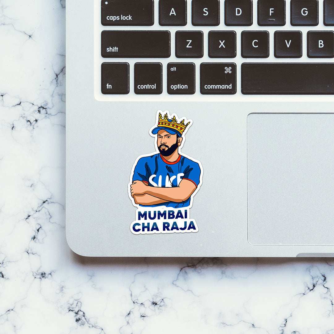 Mumbai Cha Raja Sticker waterproof vinyl decal for laptop, bike, car & bottle