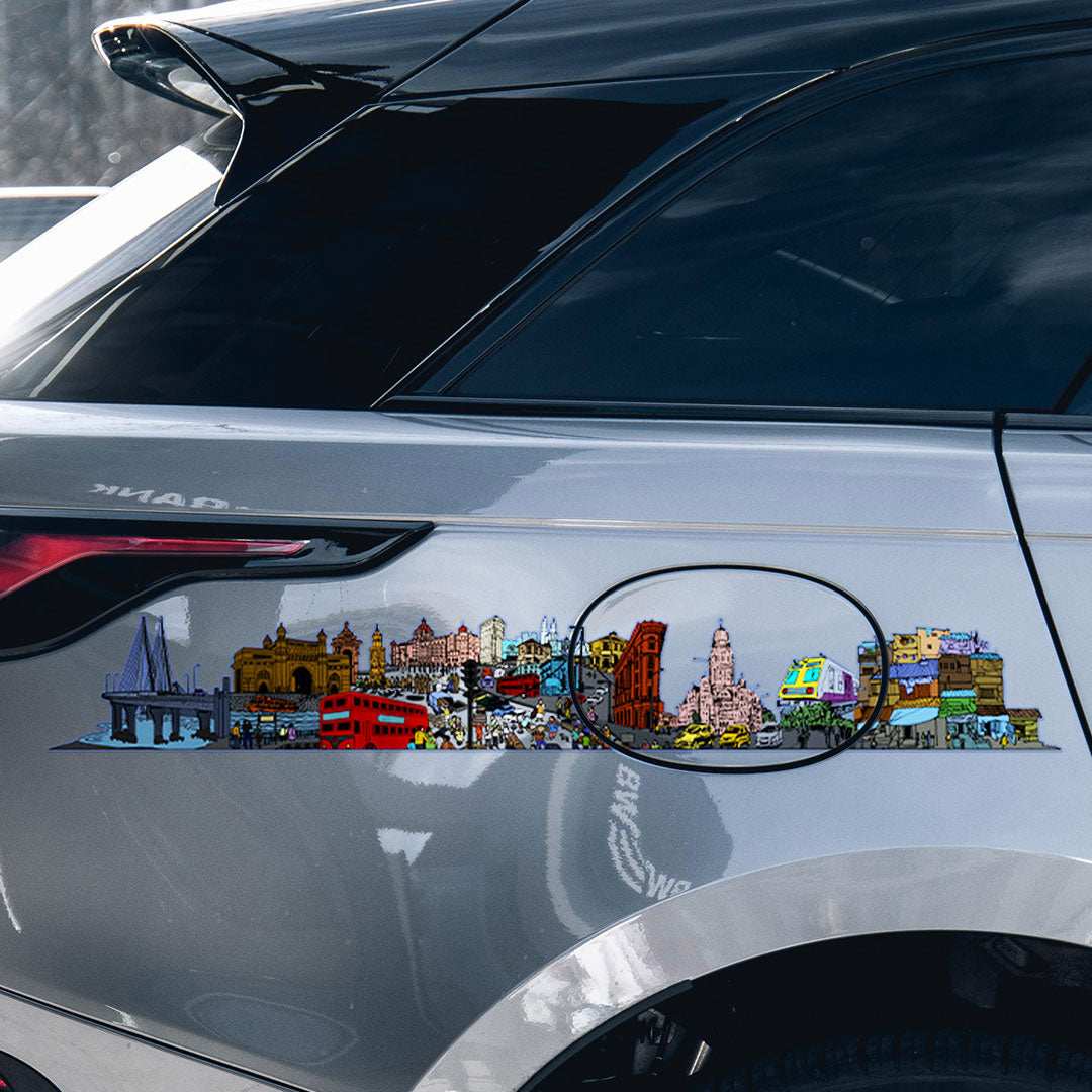 Mumbai Infinity Sticker waterproof vinyl decal for laptop, bike, car & bottle