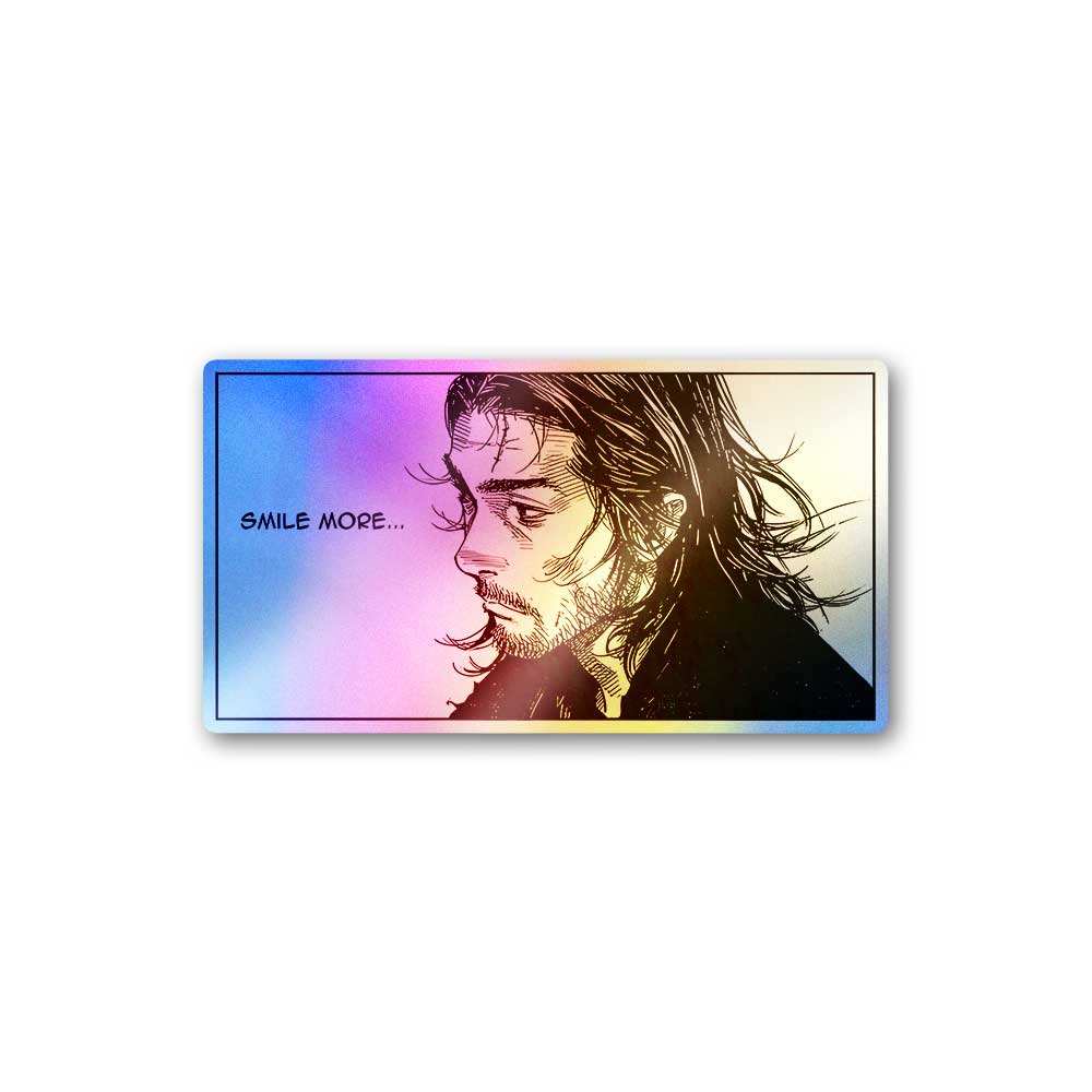 Musashi Miyamoto Holographic Sticker waterproof vinyl decal for laptop, bike, car & bottle