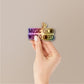 Music On/Off Switch Holographic Stickers