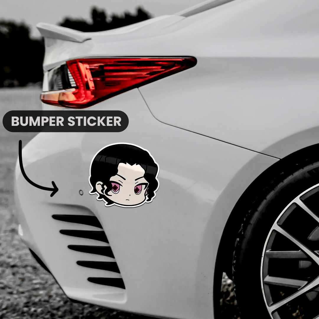 Muzan Bumper Sticker waterproof vinyl decal for laptop, bike, car & bottle