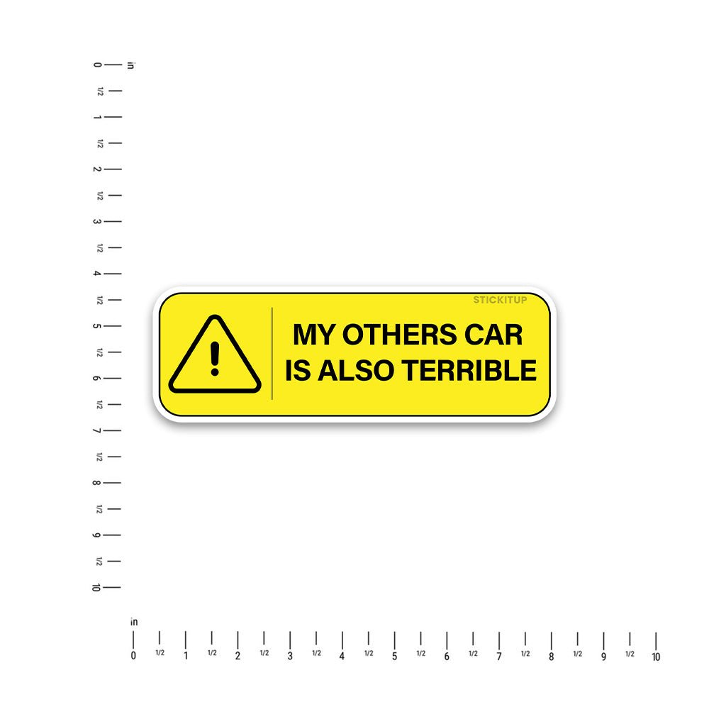 my car Bumper Sticker waterproof vinyl decal for laptop, bike, car & bottle
