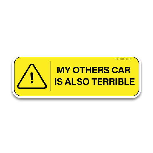 my car Bumper Sticker waterproof vinyl decal for laptop, bike, car & bottle