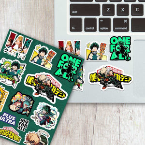 My Hero Academia Mini Sticker Sheet waterproof vinyl decal for laptop, bike, car & bottle