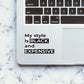 My style is black Sticker waterproof vinyl decal for laptop, bike, car & bottle